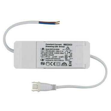 LED driver stmívatelný MC LED Triac 9W, PF 0,9, výstupní napětí DC 15-30V, výstupní proud 300mA