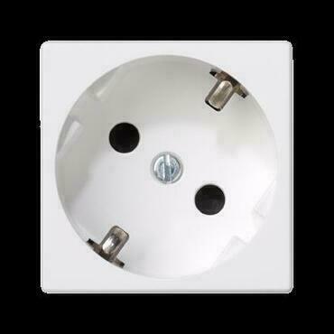 Zásuvka K45 SIMON K11/9, 1 nás., Schuko, natoč. dutina, 16A/250V~, bezšr. sv., bílá