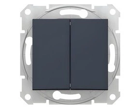 SCHN SDN1100170 Sedna - Ovládač dvojitý tlačítkový, 10A, Graphite