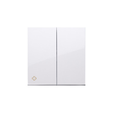 Kryt 2 násobný SIMON DKW5/AB11, pro přístroje spínačů a tlačítek, bílá antibakteriální