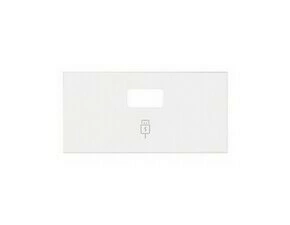 Kryt 1 násobné USB nabíječky SIMON 10001097-230, SmartCharge (2, 1 A), typ A, bílá matná