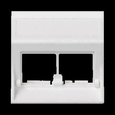 Kryt dat. zás. SIMON 50000186-030, Simon 500, na 2 zás., zkosený, bez cl., 50x50 mm, bílá