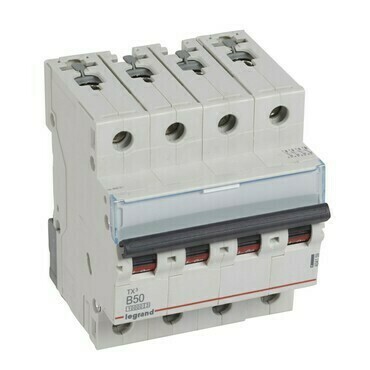 Jistič čtyřpolový LEGRAND 404159 TX3 4P B50 10000A