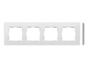 SIMON 82 Detail 8200640-230 rámeček 4 - násobný Detail ORIGINAL-premium, bílá / základna hliník