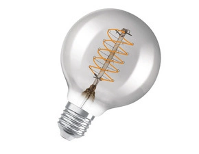 LED žárovka globe OSRAM 1906LGL80D 7,8W/818 230VFILSME27FS1, kouřová, stmívatelná