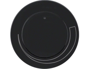 HAG 11372035 Centrální díl s knoflíkem pro otočný regulátor otáček, Berker R.1/R.3, černá, lesk