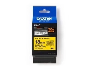 BROTHER   páska do tiskárny štítků, , TZE-S641, černý tisk/žlutý podklad, 18mm