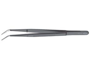 KNIPEX 92 34 37 Pinzeta přesná, zahnutá s vodícím kolíkem