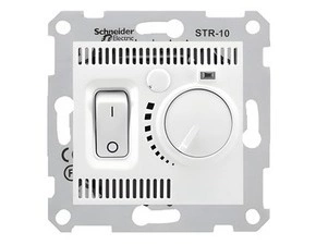 SCHN SDN6000121 Sedna - Termostat prostorový otočný s vypínačem, Polar