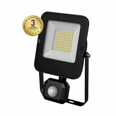 LED reflektor GREENLUX ALFA PIR SMD 30W CW, senzor, černá