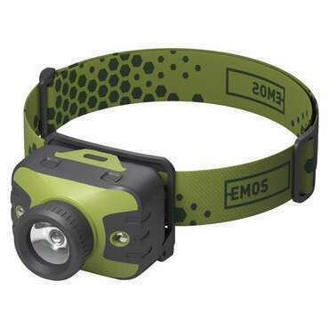 EMOS P3539 ČELOVKA CREE LED + RED LED S FOKUSEM 3×AAA