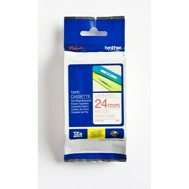 BROTHER  Páska 24  TZe-252 bílá/červená