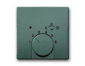 Kryt termostatu ABB Solo 2CKA001710A3848, metalická šedá, prostor., s ot. nast. tepl. 1795-866
