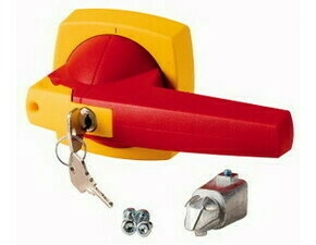 EATON 1818054 K4DR/C Uzamykatelná červeno-žlutá ovládací páka pro montáž na dveře; 12x12mm; K4D CIL