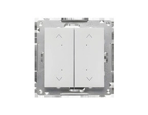 Spínač žaluziový SIMON 55 TEZ2.01/114, 2 násobný (přístroj s krytem), elektronický, světle šedá ma