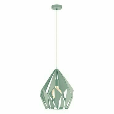 Závěsné svítidlo CARLTON-P pastelová světlá zelená O310 mm 1X60W EGLO