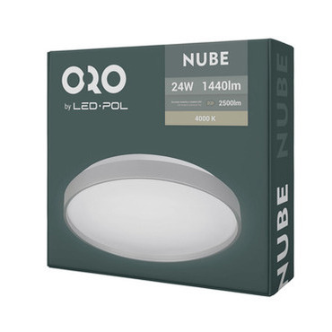 LED svítidlo stropní LED POL ORO-NUBE-SILVER-24W-DW