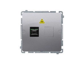 SIMON Basic BMGS1.01/21 Světlovodná/optická zásuvka samostatná SC/APC (strojek s krytem), Inox