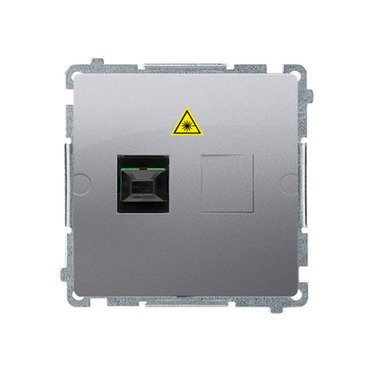 SIMON Basic BMGS1.01/21 Světlovodná/optická zásuvka samostatná SC/APC (strojek s krytem), Inox