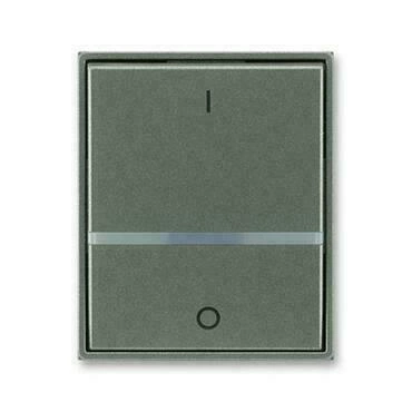 Kryt spínače ABB Time 3558E-A00655 34, antracitová, jednoduchý, s průz. a potiskem (řaz. 2S, 2)