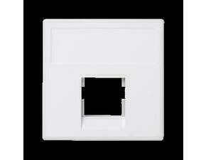 Kryt datové zásuvky SIMON K045/9, K45, na 1 zásuvku 3M®, plochý, bez clonek, 45 x 45 mm, bílá
