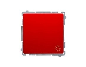 Ovladač zapínací SIMON BASIC BMS1.01/22, řazení 1/0, 10 A/250 V~, bezšroubové svorky, červená