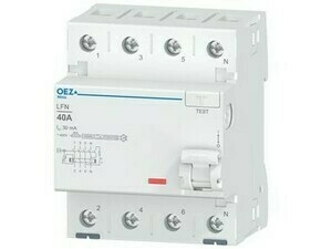 Chránič čtyřpólový OEZ:46416 LFN-40-4-030F-G, In 40 A, Ue AC 230/400 V, Idn 30 mA, 4pól, Inc 10 kA