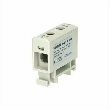 Svorka univerzální ELEMAN 1006603, UK 35/1 A, 135A, 1pól., AL/CU, krytá, šedá, na DIN