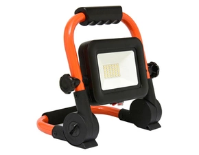 LED reflektor akumulátorový ECOPLANET 20W, 4000K, 3, 7V/9, 6Ah, IP65, oranž