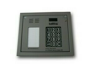 Tablo zvonkové LASKOMEX CP-2502NP, podsvětlená klávesnice, 14 jmen, LED displej, stříbrné