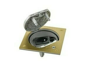 Vklad krabice podlah. SIMON KSE26USEC/23/71, KSE IP66 inbus., zás. 230V~ + RJ45 kat. 6 UTP, mosaz