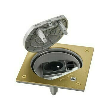 Vklad krabice podlah. SIMON KSE26USEC/23/71, KSE IP66 inbus., zás. 230V~ + RJ45 kat. 6 UTP, mosaz