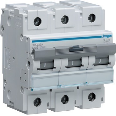 Jistič třípolový HAGER HMC399 3-pól. 125 A, char. C, 15 kA