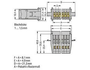 WAGO 769-602/005-000 1vodičový konektor s pájecími piny