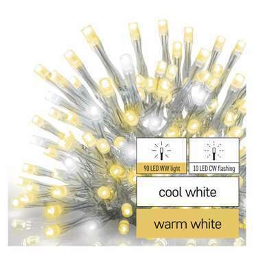 EMOS D1CN01 CONNECT ICICLE 100LED 2.5M IP44 WW/CW FLASH