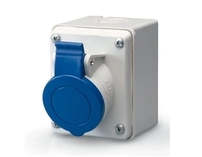 SCAME 522.1653 Zásuvka nástěnná EUREKA, rovný box - 522.1653