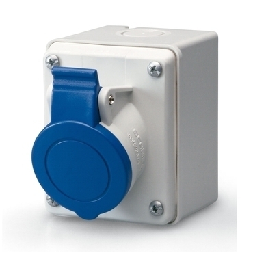 SCAME 522.1653 Zásuvka nástěnná EUREKA, rovný box - 522.1653