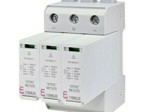 ETI 002440580 ETITEC EM T12 PV 1100/6,25 Y Svodič přepětí DC T1+T2, Y, 3-pólový, Iimp = 6,25kA