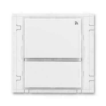 Vysílač RF signálu ABB Element 3299E-A21908 01, bílá/ledová bílá, dvojtlačítkový, nástěnný, 868 MHz
