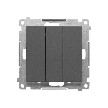 SIMON TP31L.01/116 Ovladač zapínací 3 násobný s LED podsvětlením (přístroj se 3 kryty), řazení 1/0So