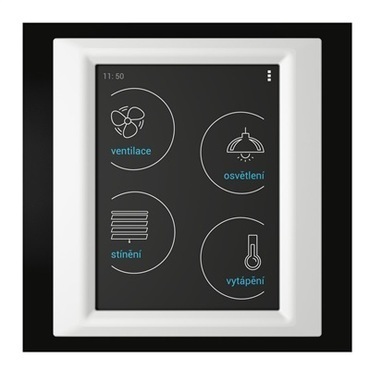 ELKO RFTW-ABL-BAL-CWH RF Touch-W_ černá/hliníková/bílá Ovládací dotyková jednotka - montáž na zeď RP