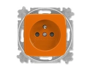 Zásuvka jednonásobná ABB Reflex SI 6619B-A06357 P, oranžová, s clonkami (typ 6619)