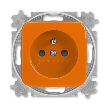 Zásuvka jednonásobná ABB Reflex SI 6619B-A06357 P, oranžová, s clonkami (typ 6619)