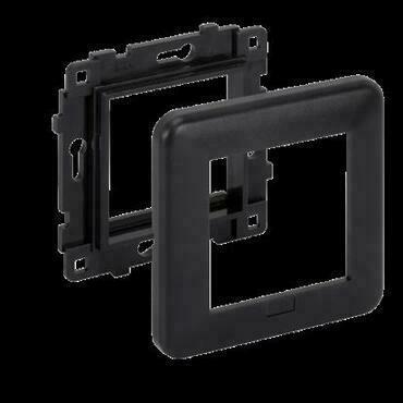 Rámeček SIMON KR245/14, 1 násobný včetně úchytu ke krabici Simon K45, na 1 modul K45, šedá grafitová