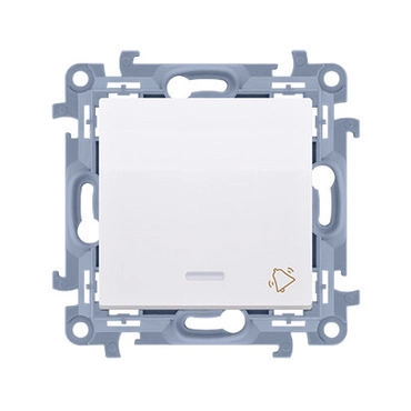Ovladač zapínací SIMON CD1L.01/11, orient. LED podsv., ř. 1/0So, 10A/250V~, šr. sv., bílá