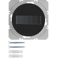 HAG 85655131 KNX RF tlačítko bezdrátové 1-násobné nástěnné, solární napájení, Berker R.1/R.3, černá,