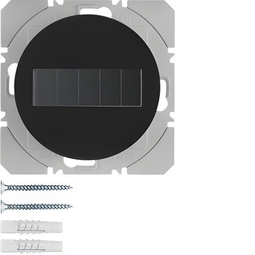 HAG 85655131 KNX RF tlačítko bezdrátové 1-násobné nástěnné, solární napájení, Berker R.1/R.3, černá,