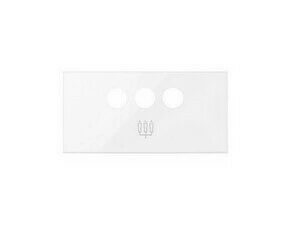 Kryt 3RCA zásuvky SIMON 10001093-130, přístroj 1/2, bílá