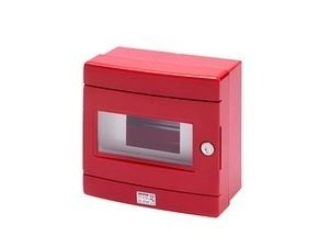 Tlačítko požárn GEWISS GW42202 s din lištou, 8 modulů, červená