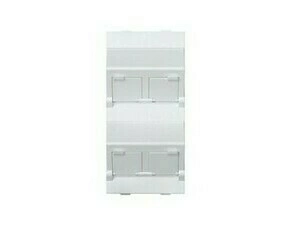 Kryt dat. zás. SIMON S80C/9, CIMA, 2 nás. vertik., 4 zás., zkosený, se cl., 108x52 mm, bílá